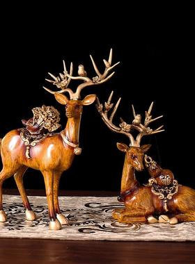 财鹿摆件TZT家居客视厅玄房关电酒柜装饰品创意样板软装新家招礼