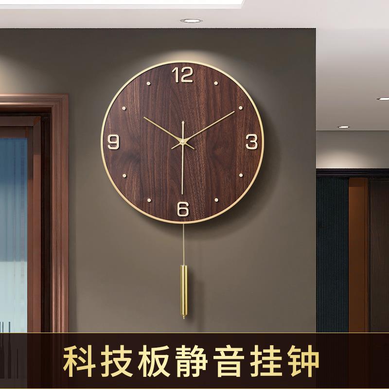 高端轻奢艺术挂钟免LYU-GSR8打孔客新款厅时尚钟表静音时钟简2025