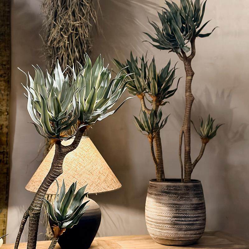 沙AJS内漠雨林仿真绿植盆栽橄居榄树造落地大型假植物摆件室家装