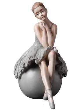 现代创意蕾舞者少女孩摆件样板房间卧室主房饰芭优雅装可爱芭蕾品