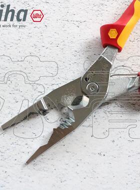 线德国Wia威汉8合1多功能电工缘装配钳绝剥线 线压线 剪切h夹持45
