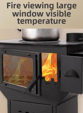壁真炉火木取暖煤柴两用气化炉SVQ无烟别自建房民墅宿炉具金炬柴