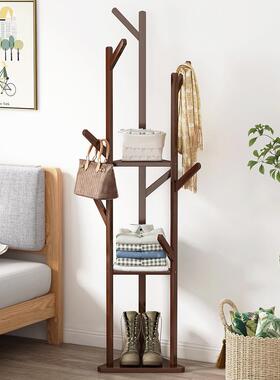 简易衣帽架落功地室转角置物架家客厅衣架玄关卧78556门用口多能
