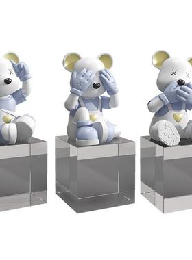 FKD6419-暴力熊摆件客厅位酒柜装饰房品间工艺品家居0224新款工好