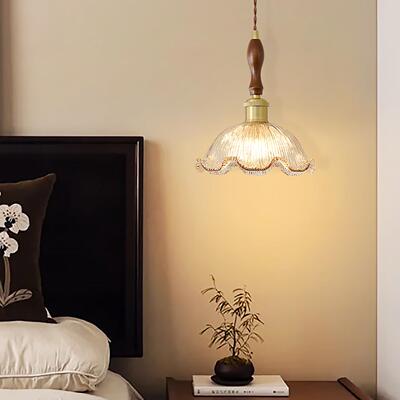 中古风花DIS意朵小吊灯卧室牀头灯具饭进厅吧台门玄创关阳台法式