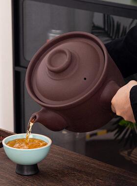 紫砂药砂壶锅中熬药专用锅AEF老式煎煎药罐家用煎药原陶无釉瓦罐