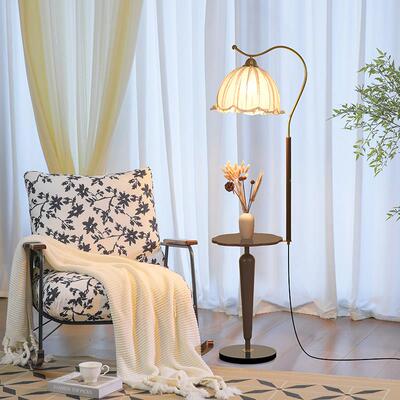 复古落地灯中物古鱼风卧床头室置架一体台灯客厅沙79333发旁氛围