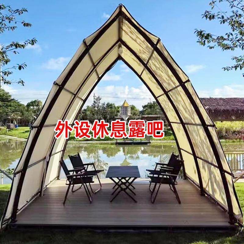 户外网红帆XBB帐天篷定制住营宿露餐饮烧烤火船锅风景区民宿露营