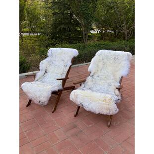 龙木秋冬保暖纯羊毛椅垫椅垫圈椅藤长毛椅CPM垫折椅叠毛毡