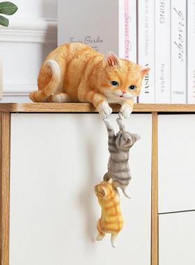 意猫咪摆件配创物饰家居饰品间个性HX010634装饰品彷房真动软装摆