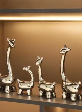 创意瓷鹿家居饰品摆奢风客厅饰玄关酒柜HBH-B4.2电视柜房陶间改造