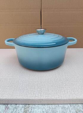 锅铸铁搪瓷汤锅C6315家用耐炖高温锅搪瓷汤锅铸铁炖锅锅炖锅25cm