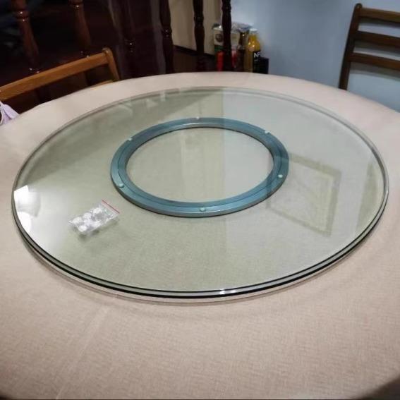 全12MM超厚钢化玻璃安升级餐桌圆大圆桌面餐桌桌面茶几台面形家用