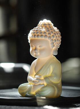 久造陶瓷创意如来佛像小摆件家居客厅博古架茶桌桌面禅意装饰摆设
