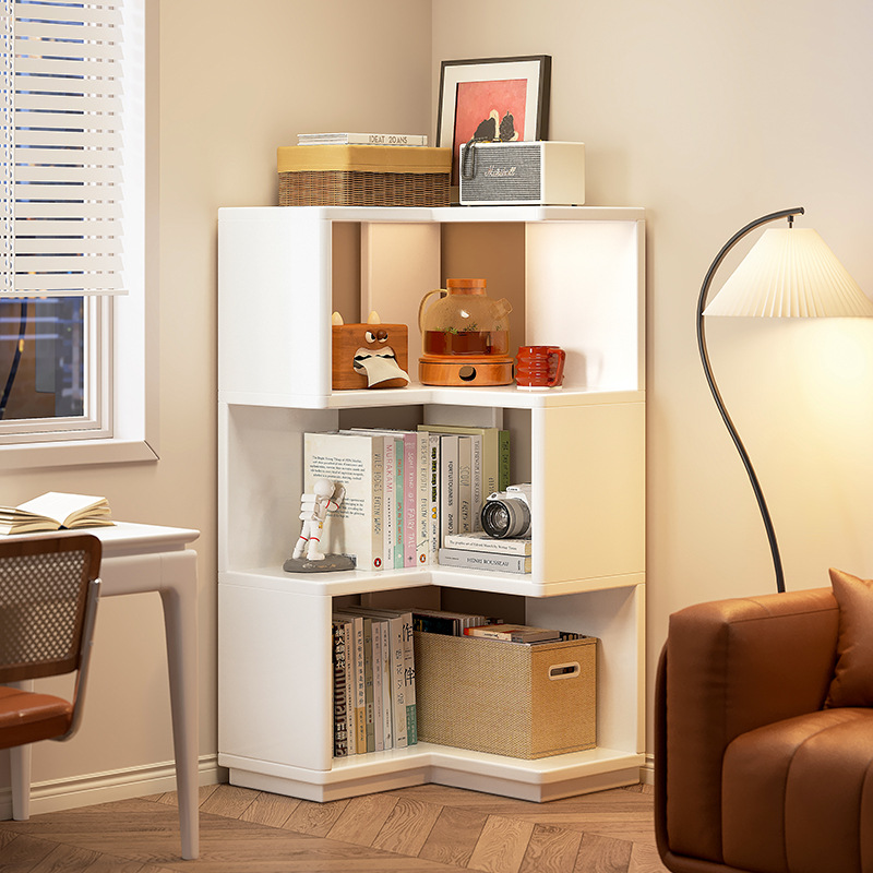 全实木转角矮书柜落地置物架学生家用客厅角柜收纳床头拐角书架