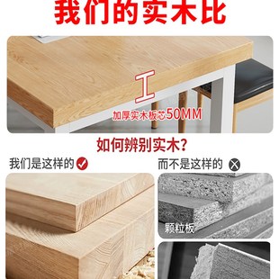 实木会议桌d长桌简易训练桌办公人员桌长方形洽谈桌椅子组合