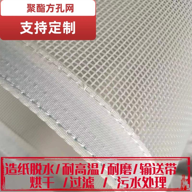 耐高温耐磨耐酸碱聚酯网尼龙网造纸过滤烘干食品方孔网羊粪输送带