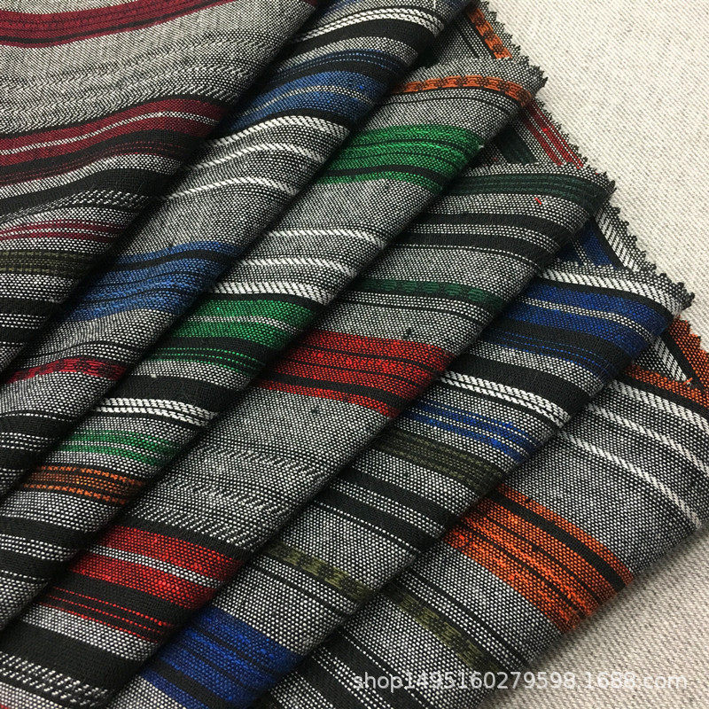 色织条纹布条子民族风条子布麻棉竹节条纹布条仔布色织彩条布,纺织面料/辅料/配套,棉麻面料,淘宝优惠券,粉丝福利购,淘宝优惠卷