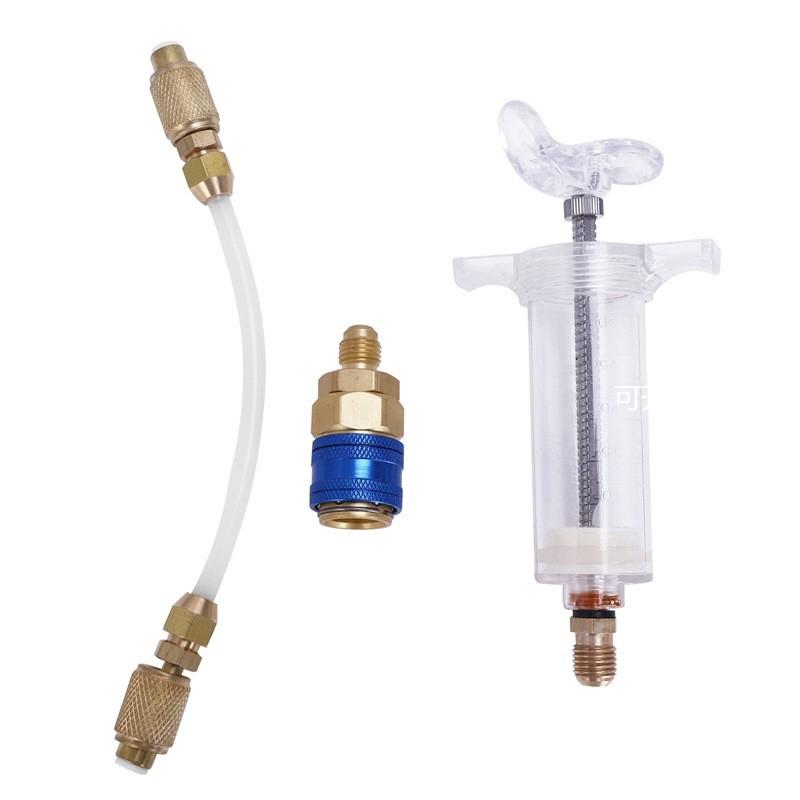 油/染料喷射器30ML 带1/4 SAE R134a手动增油机A/C调油器喷射器
