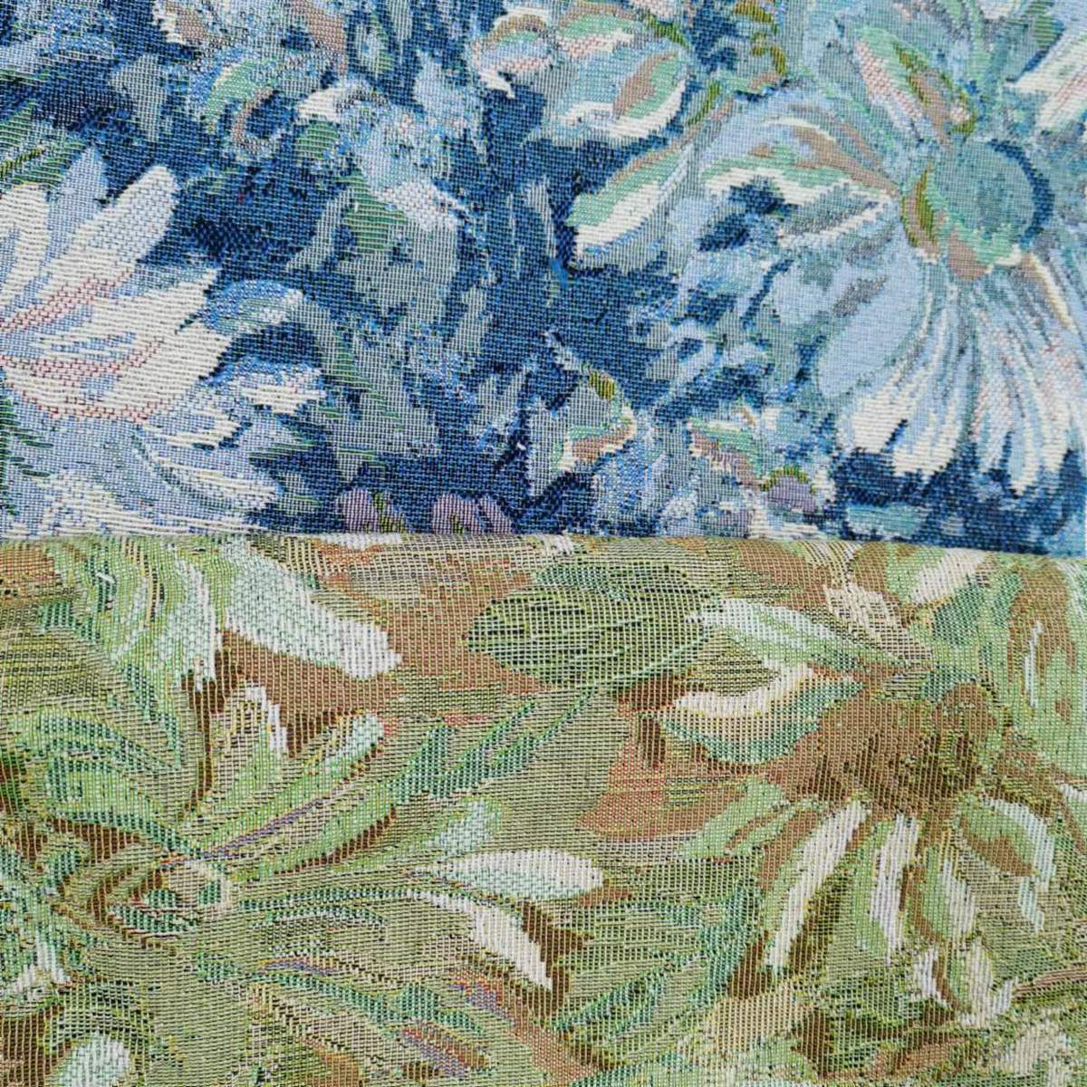 色织莫奈的画油画风向日葵提花加厚复古文艺肌理箱包鞋服唯美面料