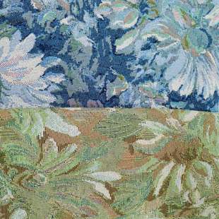 色织莫奈 服唯美面料 画油画风向日葵提花加厚复古文艺肌理箱包鞋