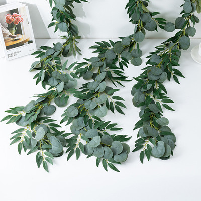 碧桃仿真柳叶槐叶藤尤加利绿植藤条婚礼场景装饰花藤家居布置藤蔓
