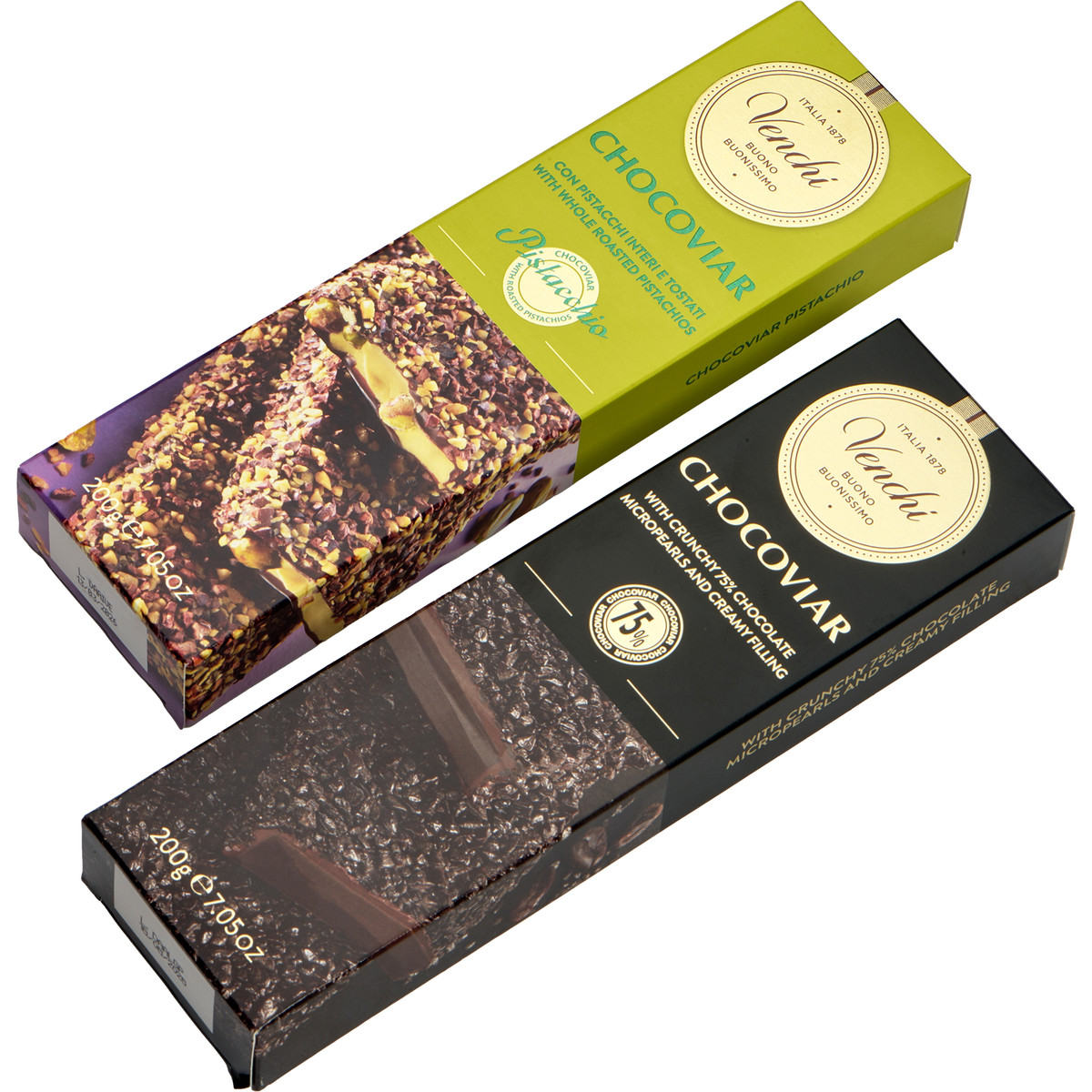 意大利进口高端VENCHI/闻绮纯黑巧克力榛子夹心香醇排块礼物丝滑