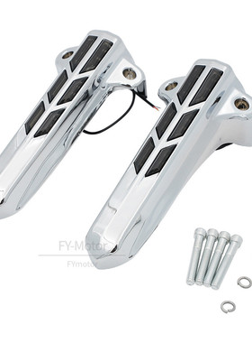 适用于哈雷 大滑翔 14-18 摩托车改装配件前叉减震LED转向 装饰灯