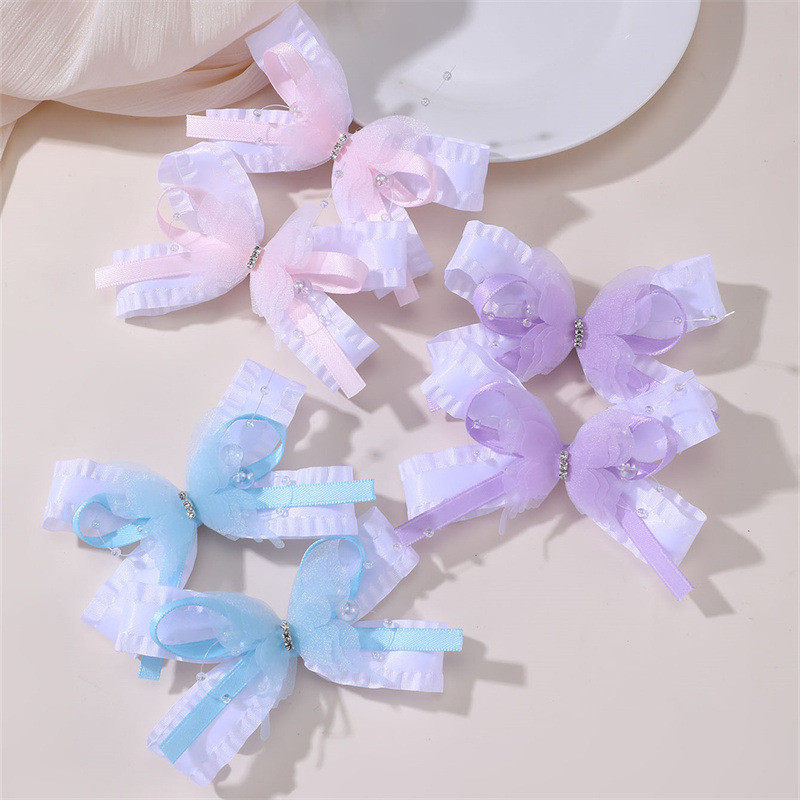 蝴蝶结编发丝带发夹珠子流苏蝴蝶发夹芭蕾风飘带发夹双马尾发饰,饰品/流行首饰/时尚饰品新,发饰,淘宝优惠券,粉丝福利购,淘宝优惠卷