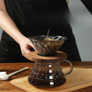 咖啡壶手冲咖啡滤杯v60咖啡过滤器玻璃分享壶手磨咖啡器具套装