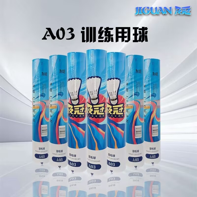 及冠A03羽毛球防风飞行稳定室内外娱乐健身俱乐部训练球12只装