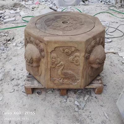 庭院石雕井口井口八角井圈石雕石头井台雕花井口井围八角青石厂家