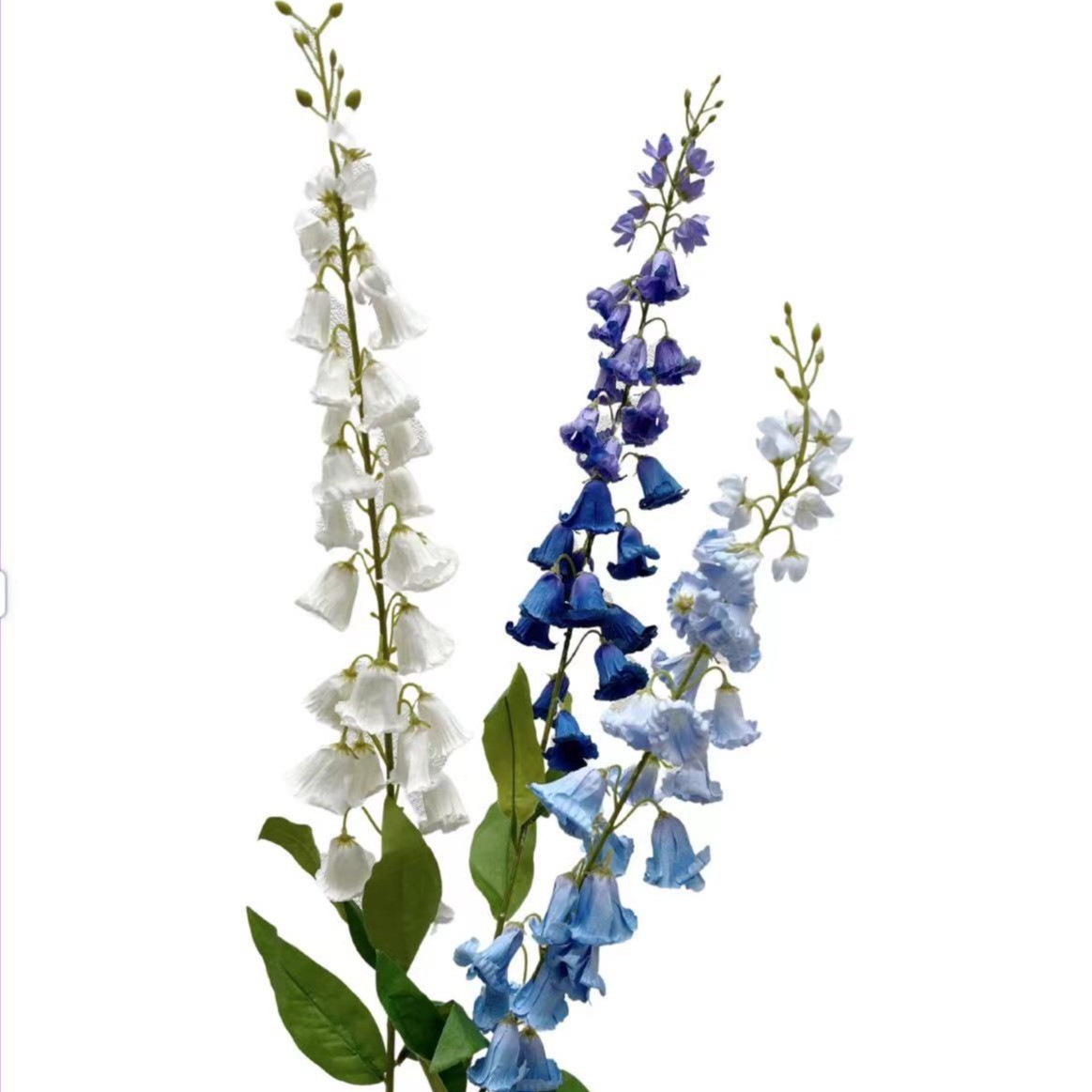单枝法式大风铃风铃花仿真花铃铛花铃兰插花装饰吊钟婚礼软装飞燕