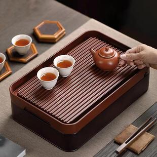 多功能竹制茶盘收纳盒家用客厅功夫茶具排水干泡茶托储物茶海茶台