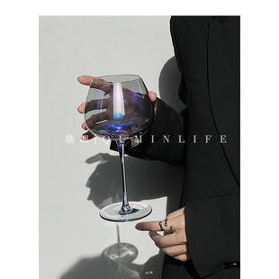 ins小众高级感酒杯葡萄酒杯红酒杯家用办公高脚杯玻璃酒杯 Qumin