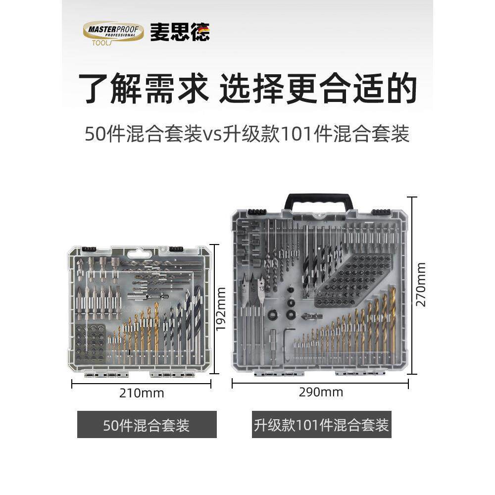 迈斯特电动钻头配件手动钻电钻头QKH麻花动金属头孔多冲功能木钻
