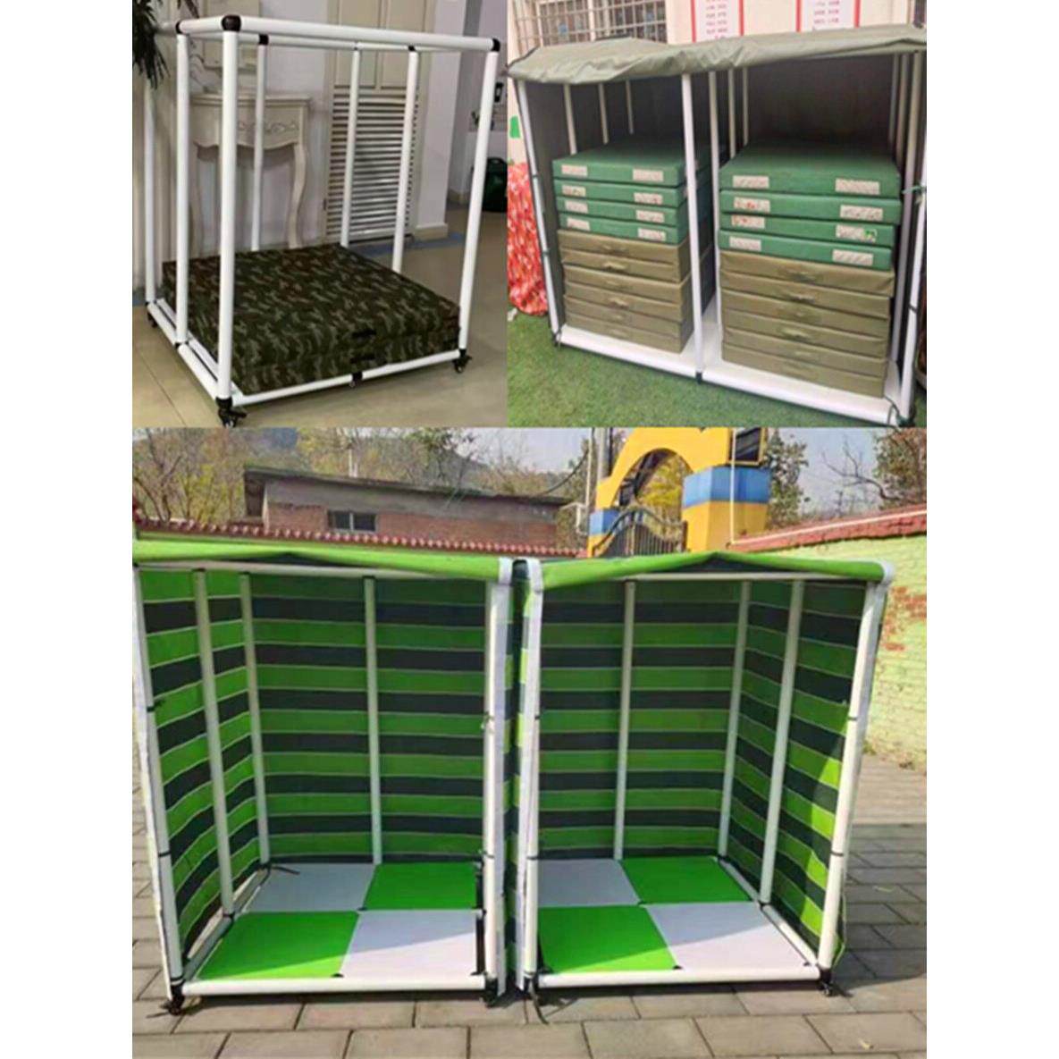 户外械体JYI操收纳架防体雨器柜儿童操垫架移动车垫子架户外垫收