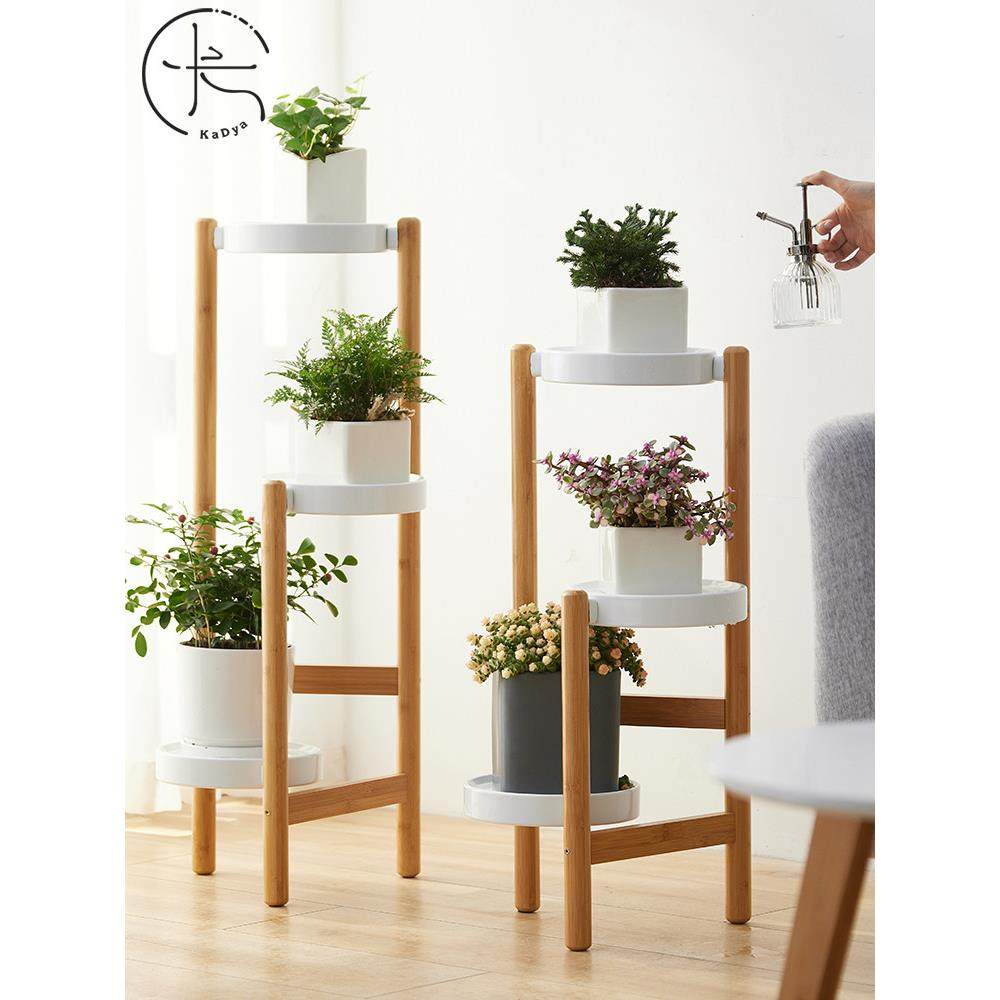 花架置物子阳台客厅楠竹物内架室多肉北yuansu 植欧家用创意架花,收纳整理,阳台置物架,淘宝优惠券,粉丝福利购,淘宝优惠卷