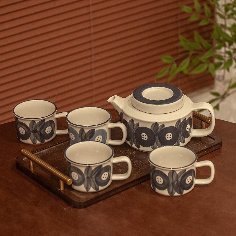 复古中古风具陶瓷G5114水具下午茶喝茶茶杯茶壶水杯客子套装简约
