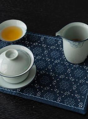 赏味生刺子绣笼目茶活材料包 手席工DY刺绣自CDEI绣送人礼物棉麻