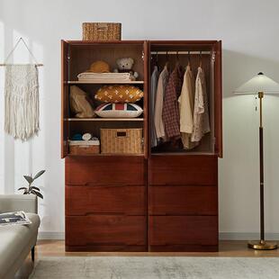 斗收纳室柜卧家用柜五斗橱衣客厅靠墙纯实木斗立柜窄高五柜斗柜实