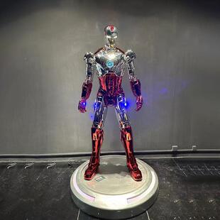 潮玩发大1型比1钢铁侠落地RBX摆件装玻璃钢雕塑漫威光商场客厅摆