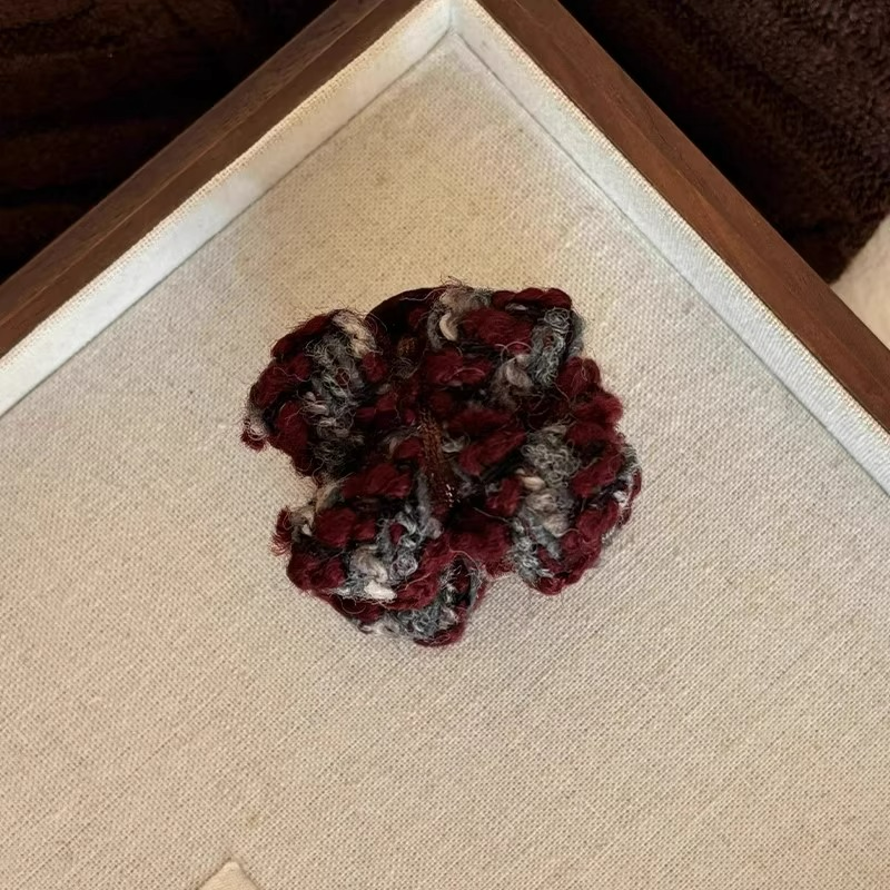 莫奈花园~晕染毛呢小号发夹女高级感半扎发抓夹头饰气质发饰新款