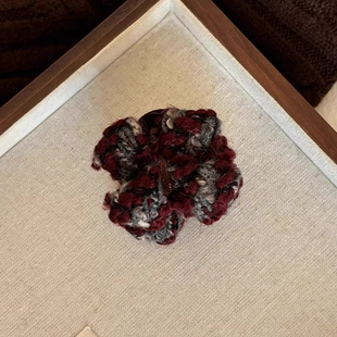 莫奈花园 晕染毛呢小号发夹女高级感半扎发抓夹头饰气质发饰新款