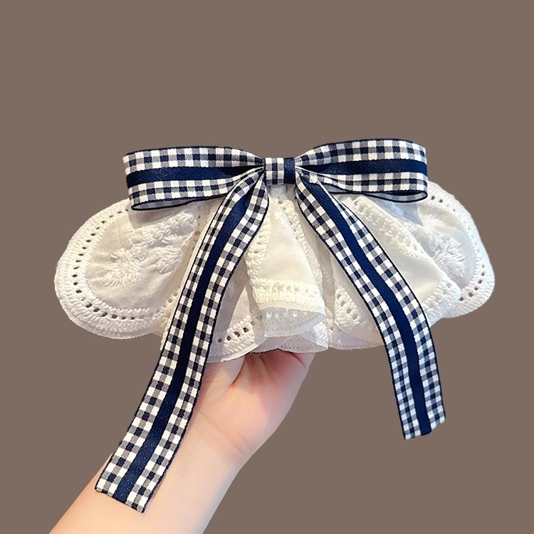 韩国ins新款高端白裙边发夹