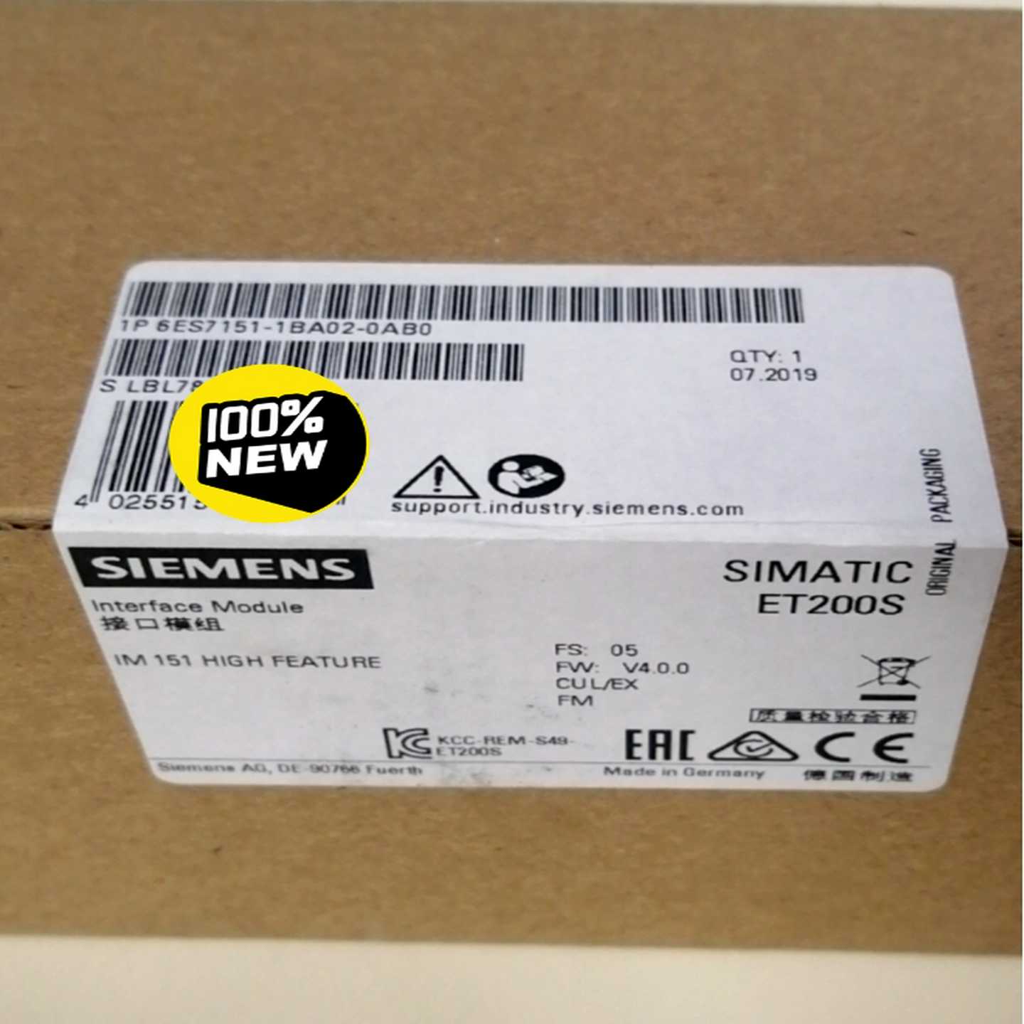 未开封6ES7151-1BA02-0AB0产品质保一年询价