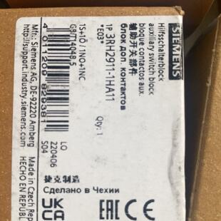 【议价】3RH2911-1HA11辅助开关部件适用772