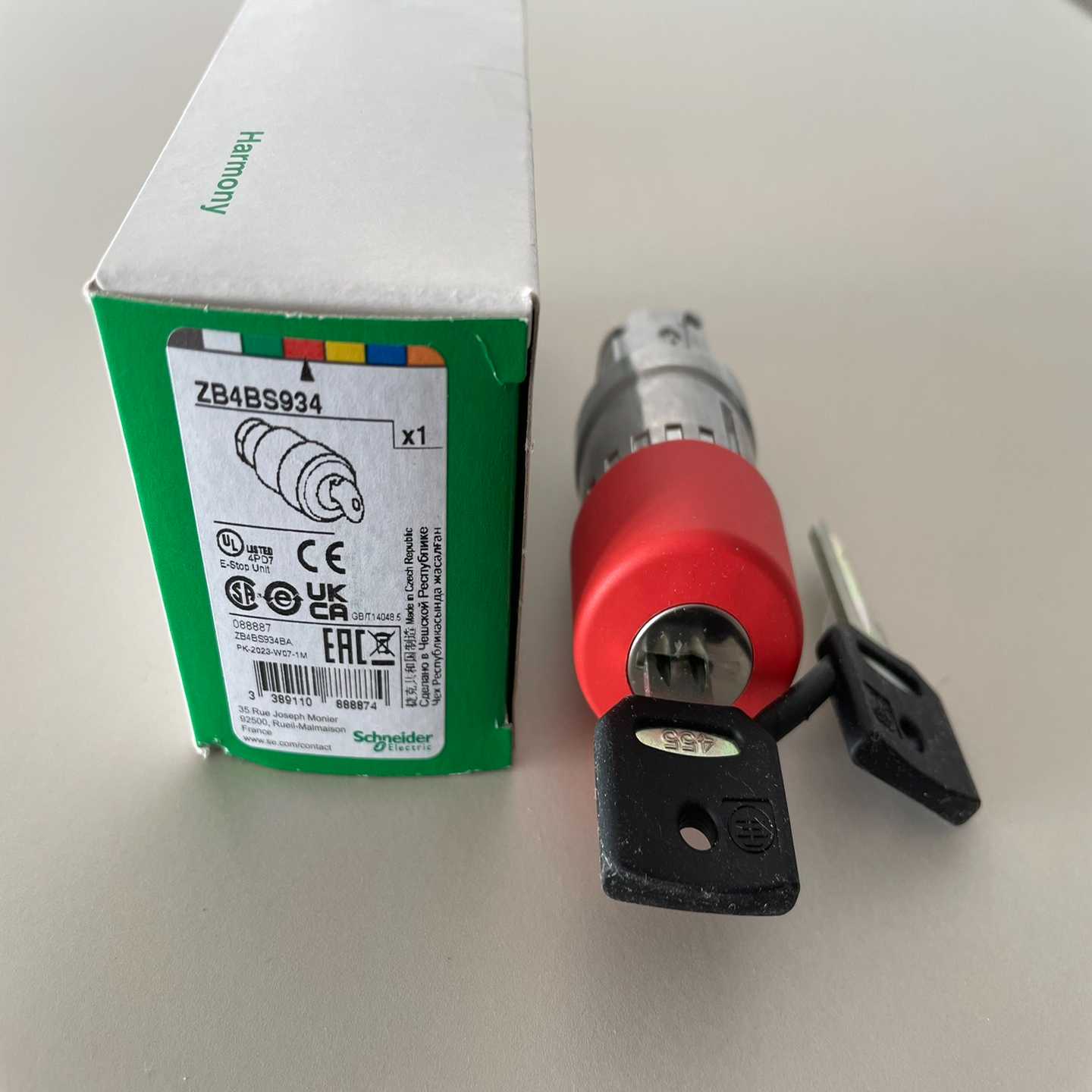 ZB4BS934红色急停按钮头ZB4-BS询价