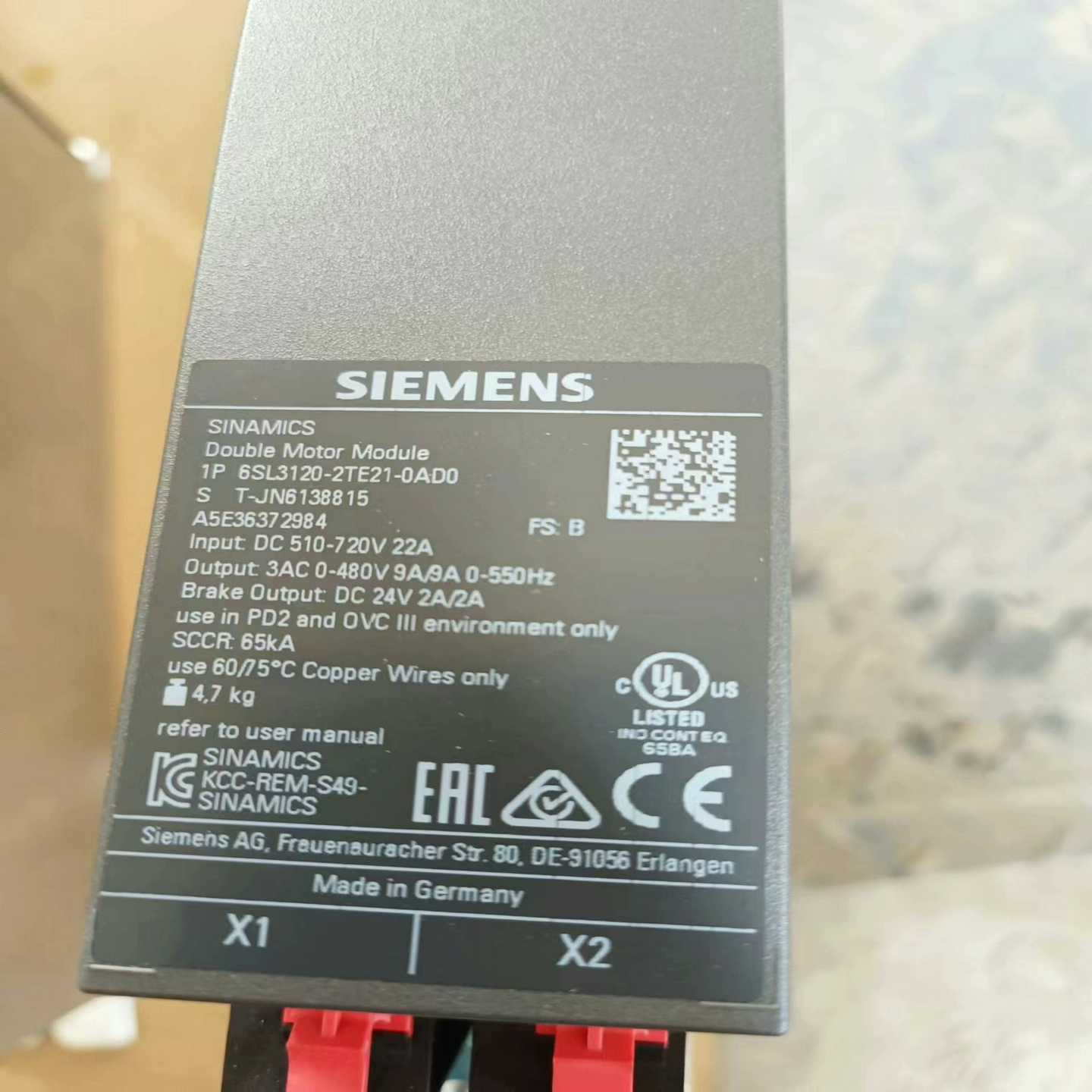 （霸霸电子）6SL3120-2TE21-0AD0   功能，成色如图