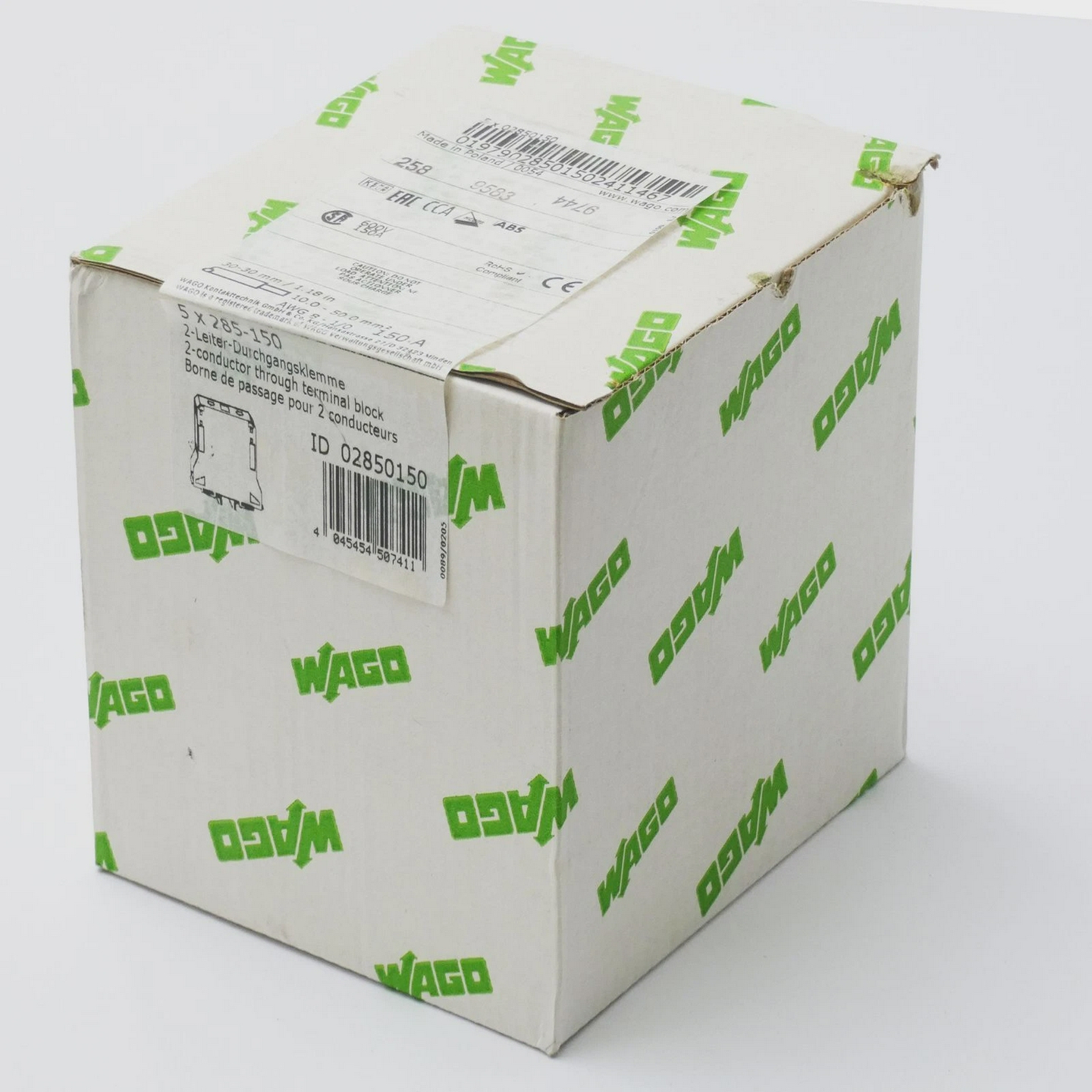 5xWAGO285-150285150028501502-Leiter-Durchgangsklemme-s